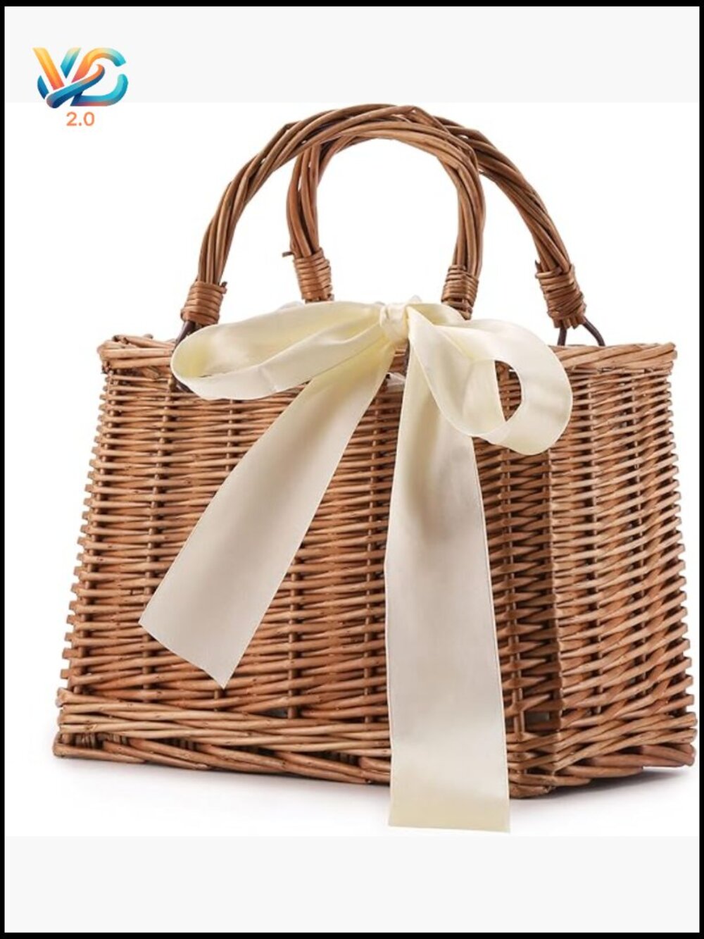 Straw Beach Tote Bag Handwoven Wicker Clutch Summer Rattan Crochet Purse - Picture 1 of 7